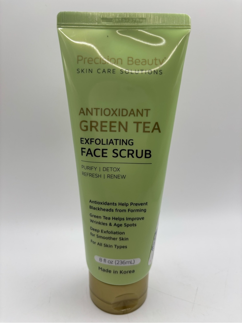 PRECISION BEAUTY SKIN CARE SOLUTIONS GREEN TEA EXFOLIANTING FACE SCRUB 8 Oz.